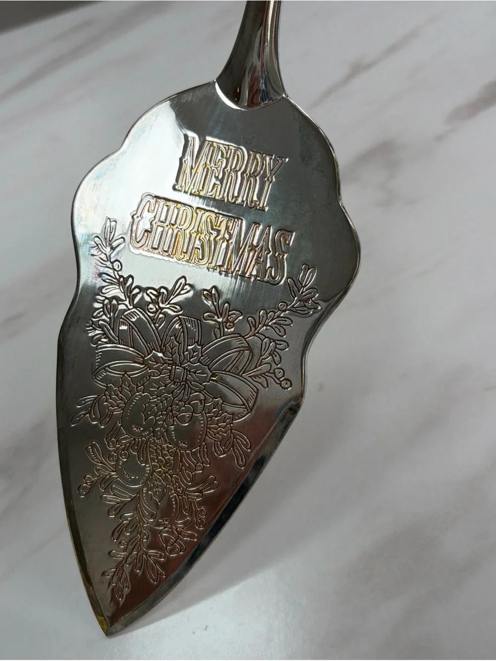 Pie /Cake Server MERRY CHRISTMAS Silver-Plated International Silver Co VINTAGE